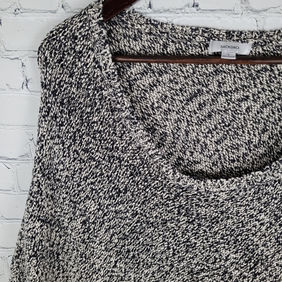 BACKDROP | knit poncho style pullover oversized boxy slouchy sweater - Picture 2 of 7